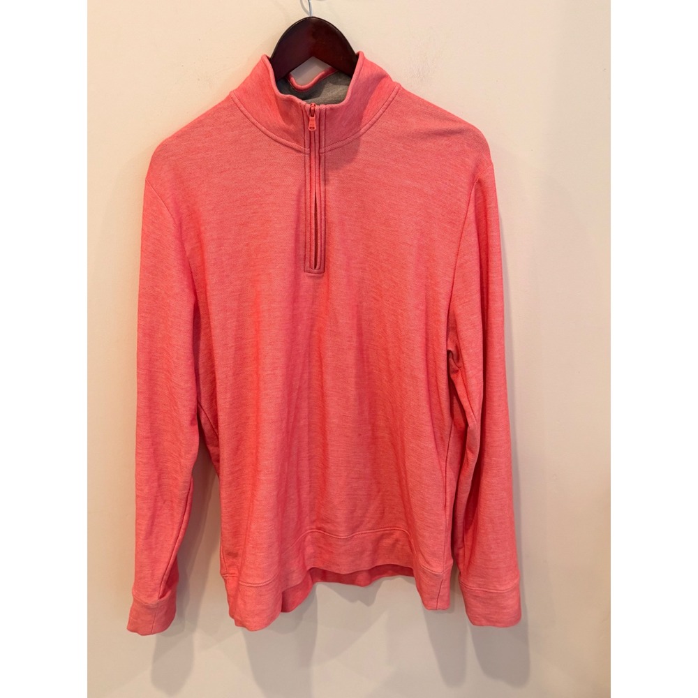 Vineyard Vines Mens Coral Pink 100% Pima Cotton‎ Quarter Zip Pullover 6K6005 M